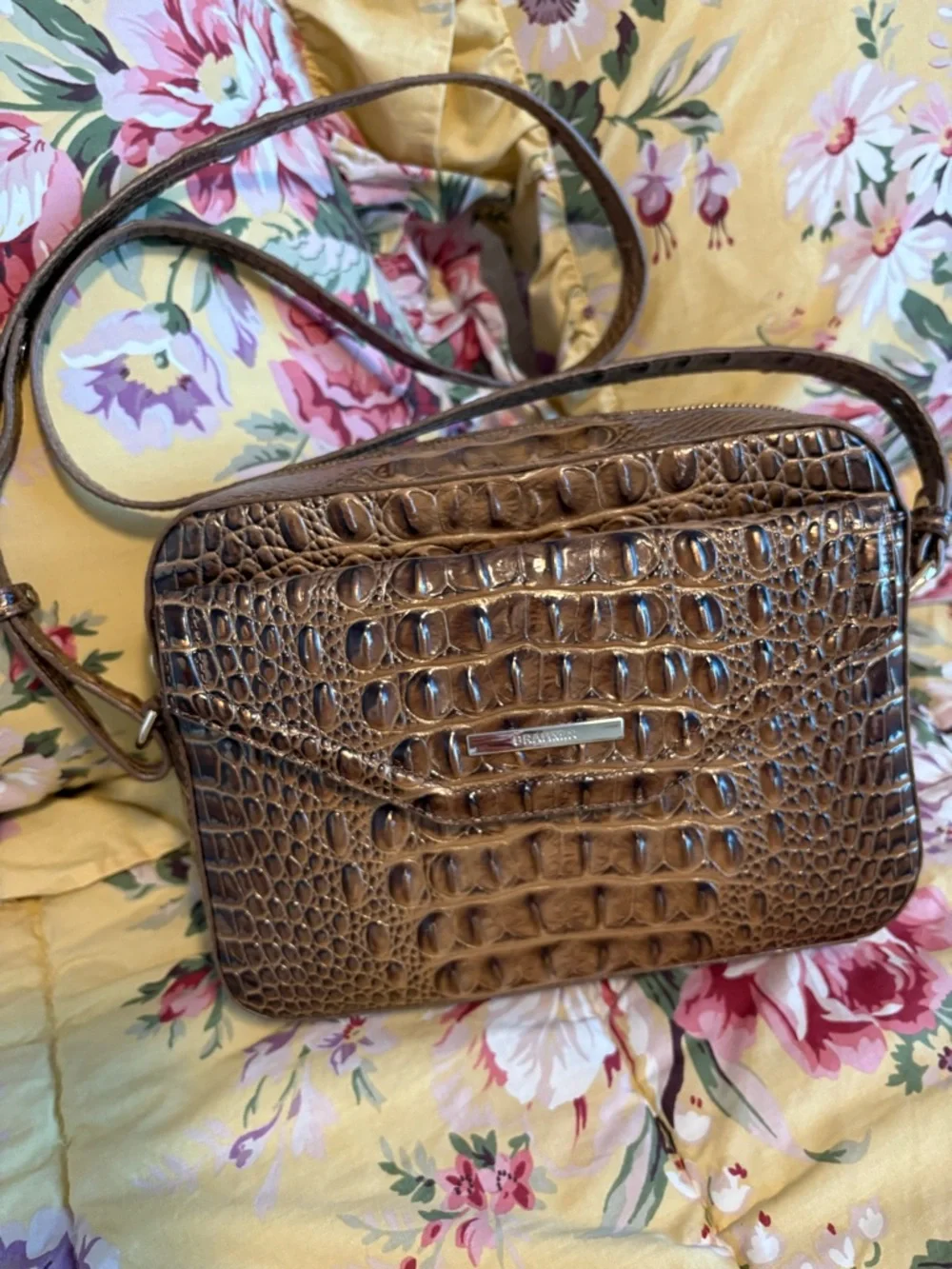 Brown Brahmin Bag with Hints of Burnished Bronze - Picture 13 of 15